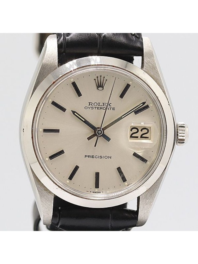 Rolex Oyster Date Hand Wound Silver Dial Watch